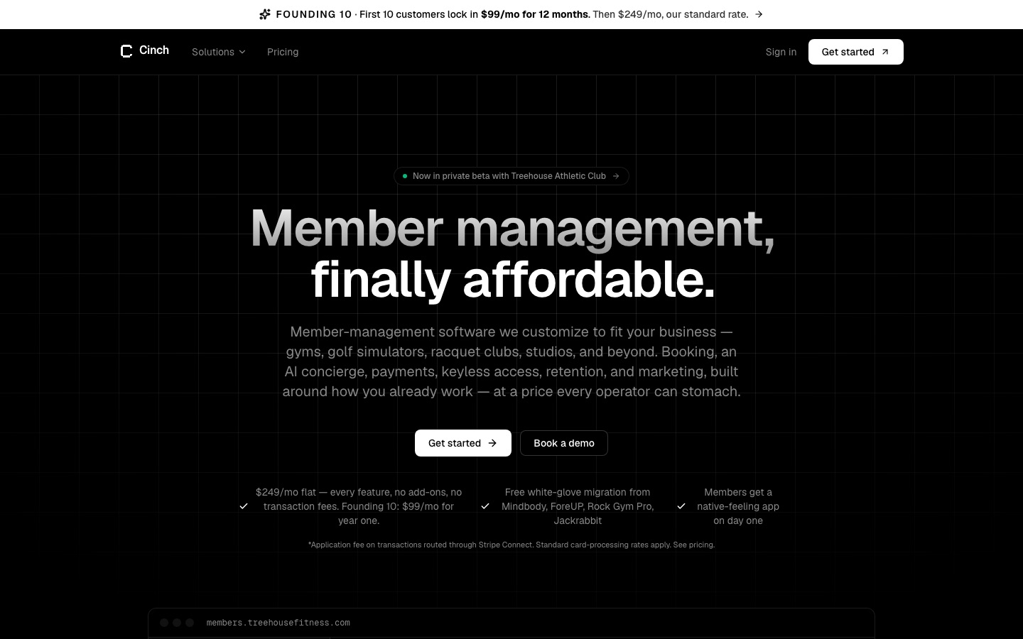 Screenshot of usecinch.com